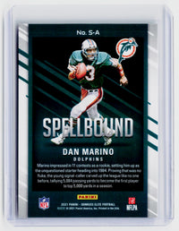 2021 Panini Donruss Elite Spellbound A Dan Marino Miami Dolphins #S-A - back
