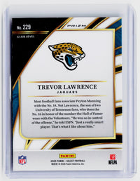 2025 Panini Select Football Trevor Lawrence Club Level #229 Jacksonville Jaguars - back