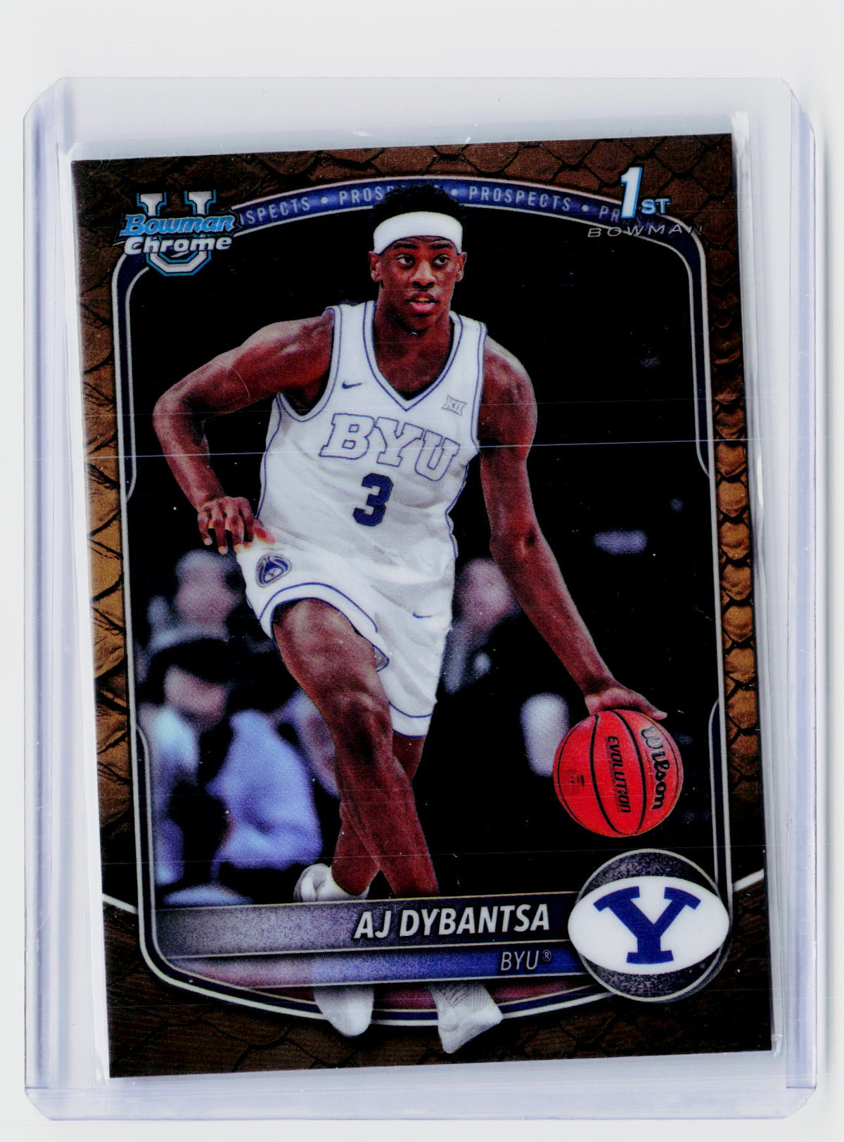 2025 Bowman Chrome University AJ Dybantsa BYU #BCP-1 - front