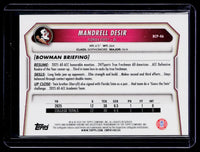 2026 Topps Bowman Chrome Mandrell Desir Rookie Purple Refractor #BCP-46 /75 - back