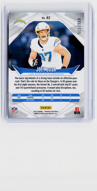 2024 Panini Phoenix Joey Bosa Yellow #82 /125 Los Angeles Chargers - back