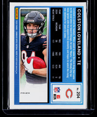2025 Panini Donruss Optic Rated Rookie Colston Loveland #204 Chicago Bears - back