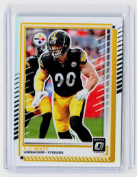 2025 Panini Donruss Optic Yellow T.J. Watt #100 Pittsburgh Steelers - front