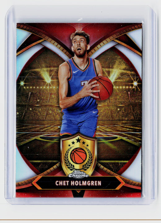 2025 Topps Chrome Basketball Blackout Refractor Chet Holmgren BOD-8 - front