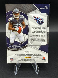2023 Panini Spectra Radiant Rookie Patch Signatures Tyjae Spears #RAD-TSP Meta /10 Auto Patch RC - back