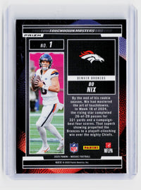 2025 Panini Mosaic Touchdown Masters Bo Nix No. 1 - back