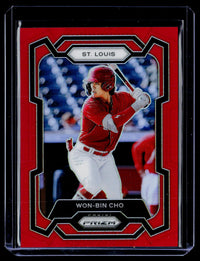 2024 Panini Prizm Baseball Won-Bin Cho Red Prizm #152 /299 - front