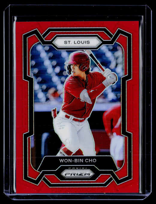 2024 Panini Prizm Baseball Won-Bin Cho Red Prizm #152 /299 - front