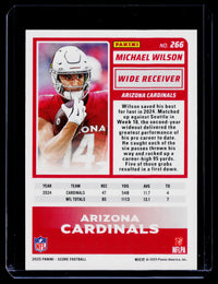 2025 Panini Score Football Gold Zone Michael Wilson #266 - back