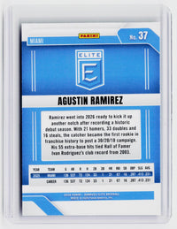 2026 Panini Donruss Elite Baseball Agustin Ramirez #37 /399 Miami Marlins RC - back