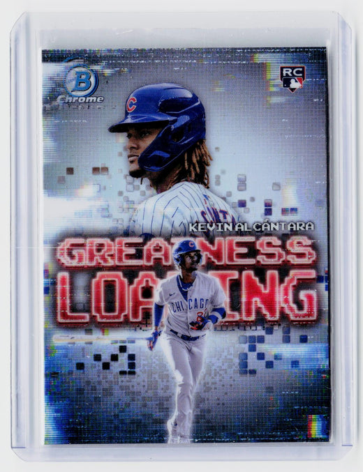 2025 Bowman Chrome Greatness Loading GL-3 Kevin Alcántara RC Chicago Cubs - front