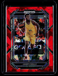 2023 Panini Prizm Draft Picks James Nnaji #3 Red Ice Rookie - front