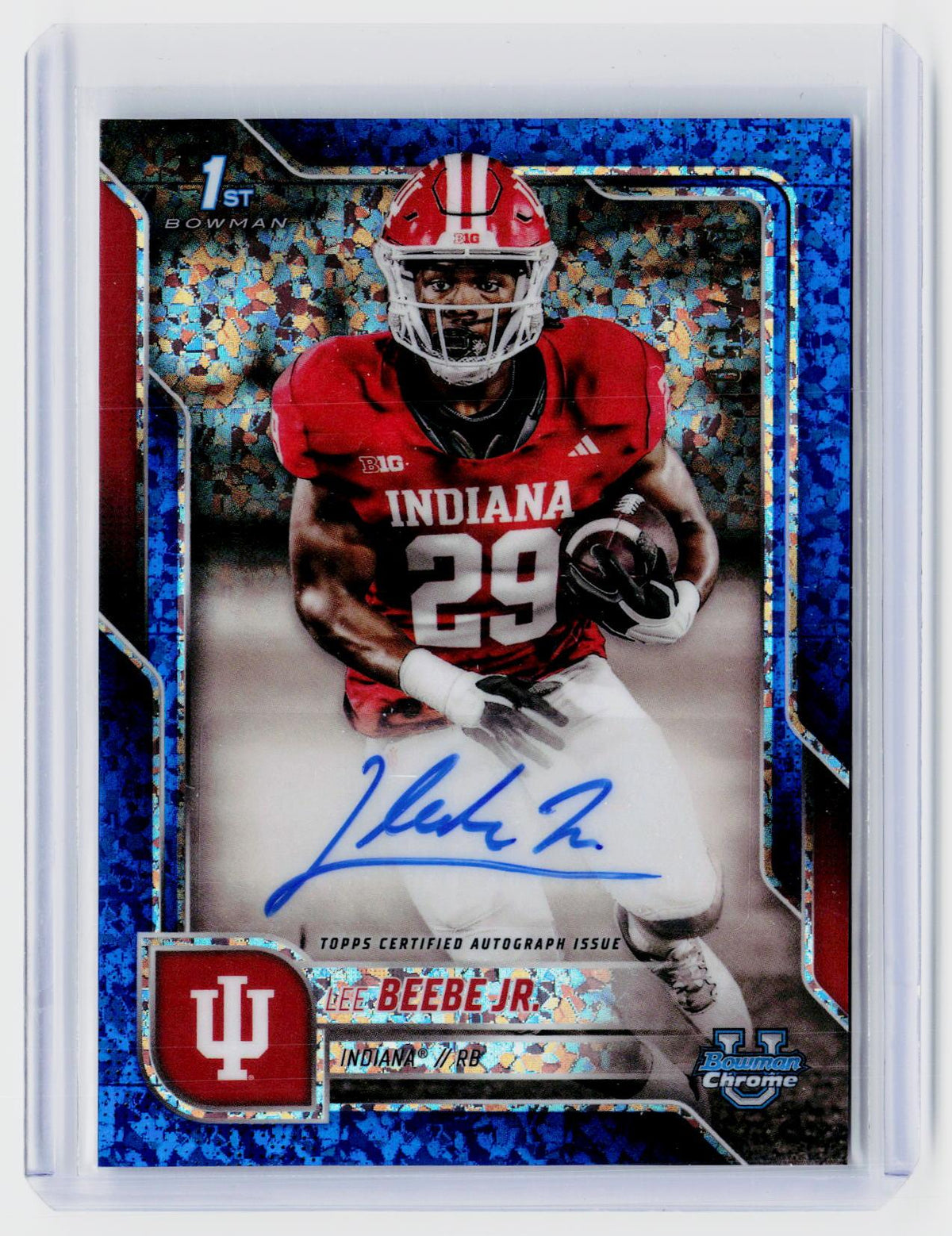 2025 Bowman University Chrome Lee Beebe Jr. 1st Bowman Prospect Autograph Variation BCA-LBJ - front