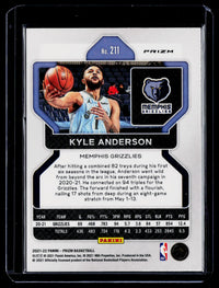 2021-22 Panini Prizm Basketball Kyle Anderson #211 - back