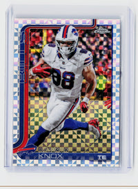 2025 Topps Chrome Dawson Knox #33 X-Fractor Buffalo Bills - front