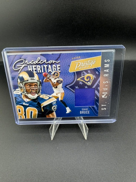 2020 Panini Prestige Gridiron Heritage Isaac Bruce GH-IB Memorabilia Card - front