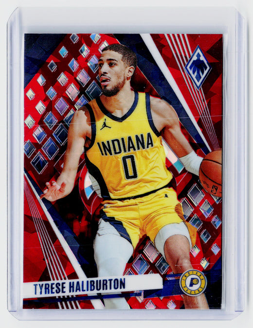 2023-24 Panini Phoenix Tyrese Haliburton #99 Red Indiana Pacers - front