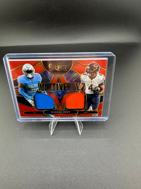 2025 Panini Select Football Multiverse Jerseys D'Andre Swift MVJ-DST Red Prizm - front