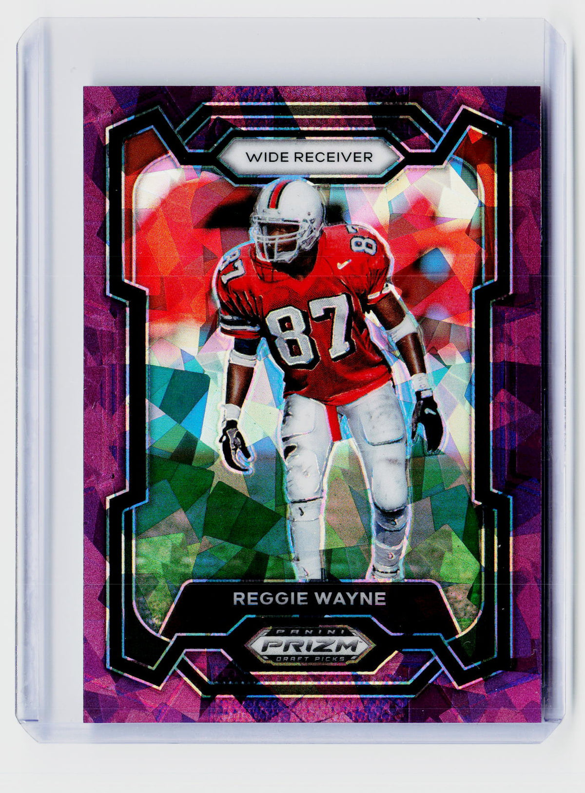 2024 Panini Prizm Draft Picks Reggie Wayne #55 Purple Ice Prizm /149 - front