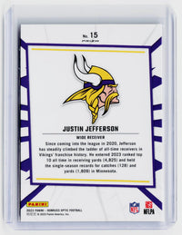 2023 Panini Donruss Optic Football Justin Jefferson #15 Minnesota Vikings - back
