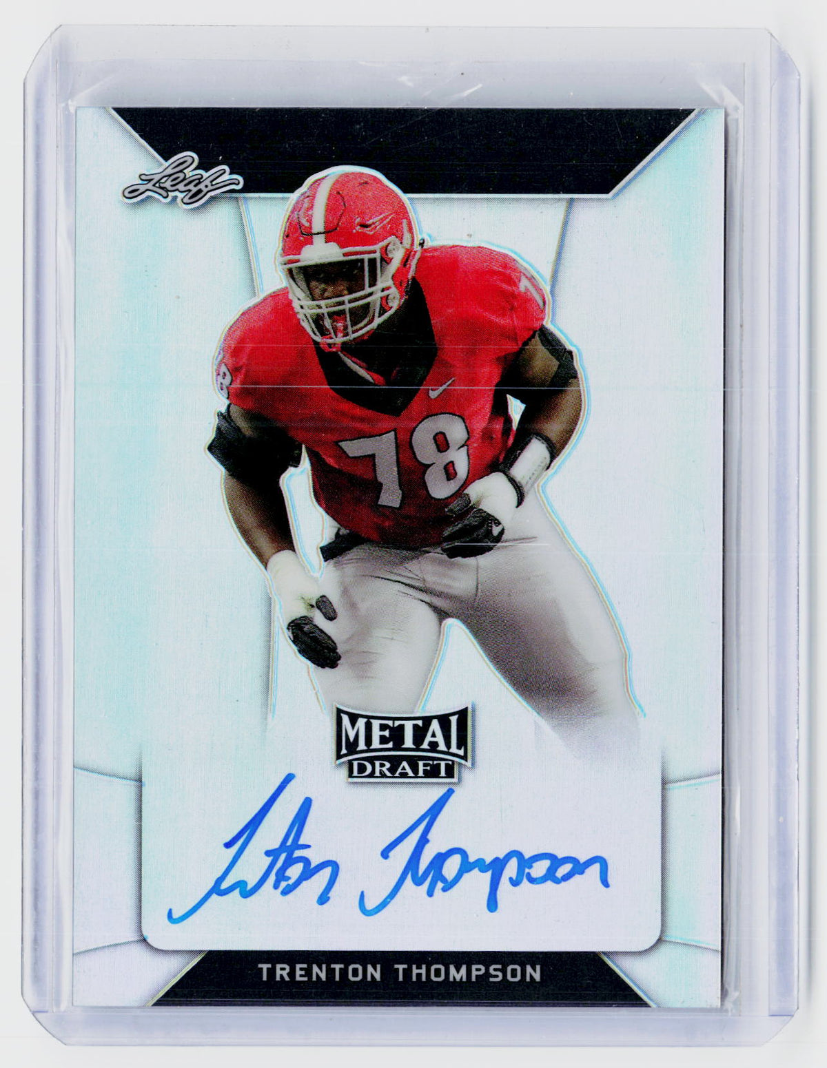 2018 Leaf Metal Draft Trenton Thompson Autograph BA-TT1 - front