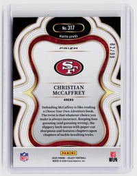 2025 Panini Select Football Christian McCaffrey Suite Level Prizm 82/99 #317 - back