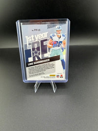 2023 Panini Donruss Optic 1st Year Fresh Luke Schoonmaker Blue Hyper FYF-LS Rookie Memorabilia Card - back