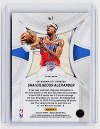 2023-24 Panini Mosaic Epic Performers Green Mosaic Shai Gilgeous-Alexander EP-1 - back