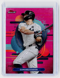 2025 Topps Finest Giancarlo Stanton Pink Refractor #105 /300 New York Yankees - front