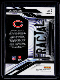 2025 Panini Prizm Football Caleb Williams #4 Chicago Bears - back