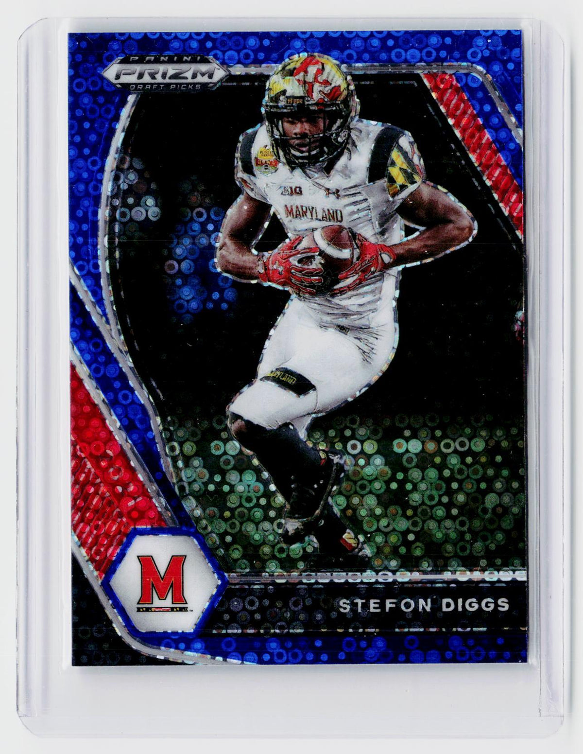 2021 Panini Prizm Draft Picks Stefon Diggs Blue Pulsar Prizm #37 Maryland - front