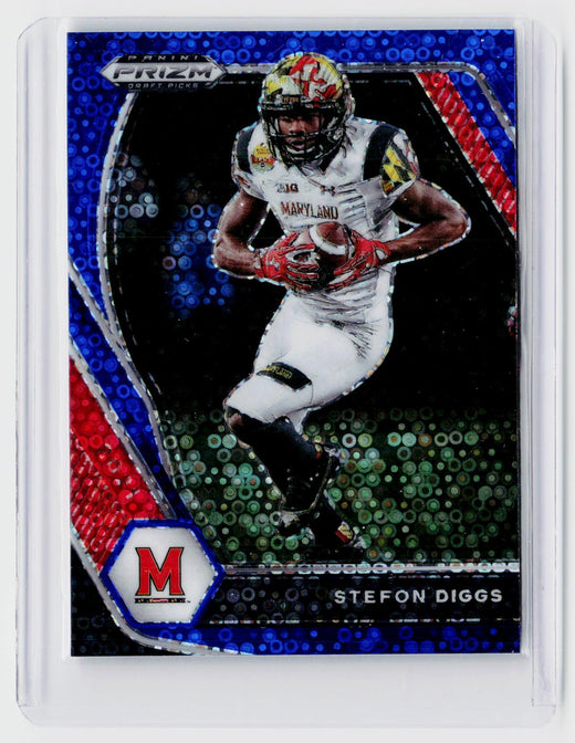 2021 Panini Prizm Draft Picks Stefon Diggs Blue Pulsar Prizm #37 Maryland - front