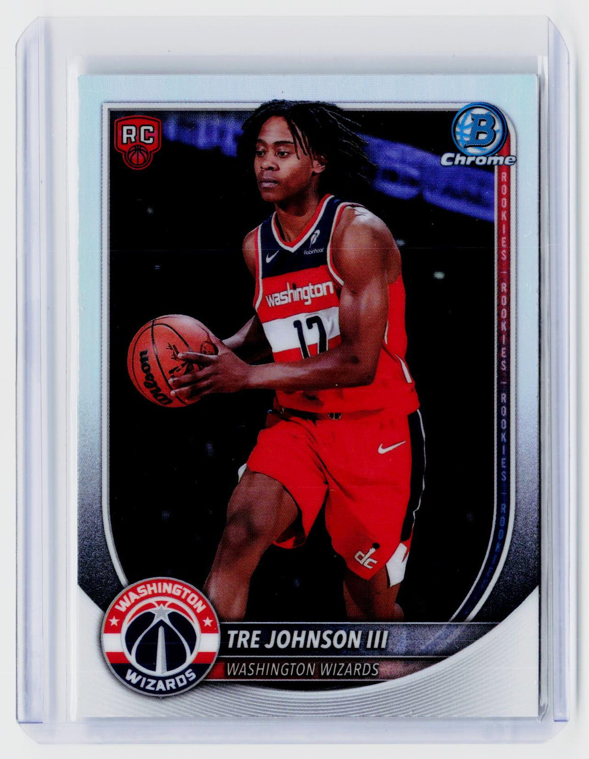 2025 Bowman Chrome Basketball Bowman Rookie Report RC #BRR-6 Tre Johnson III - front