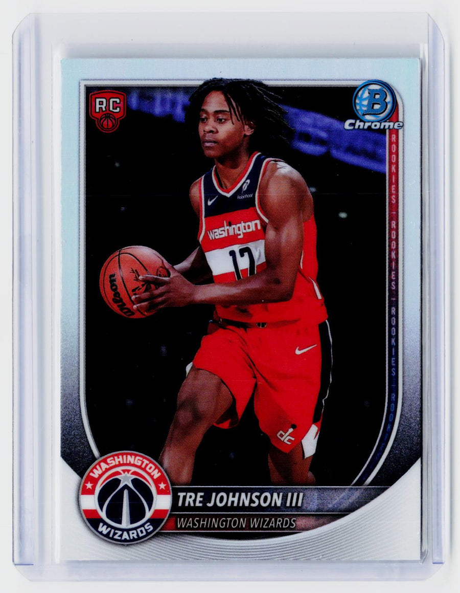 2025 Bowman Chrome Basketball Bowman Rookie Report RC #BRR-6 Tre Johnson III - front