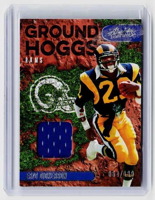 2023 Panini Absolute Ground Hogs GH-25 Eric Dickerson Rams Memorabilia /199 - front
