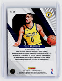 2023-24 Panini Phoenix Tyrese Haliburton #99 Red Indiana Pacers - back