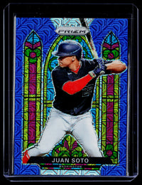2021 Panini Prizm Baseball Stained Glass Juan Soto Blue Prizm #SG-3 /199 - front