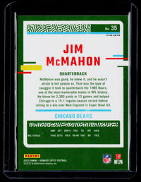 2023 Panini Donruss Optic Football Jim McMahon #35 Chicago Bears - back