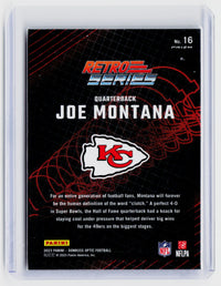 2023 Panini Donruss Optic Retro Series Prizm Joe Montana #16 Kansas City Chiefs - back