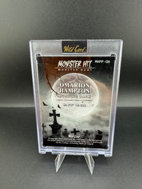 2025 Wild Card Haunted Hits Monster Hunt Omarion Hampton MHPP-OH Monster Hit Pumpkin Patch Green - back