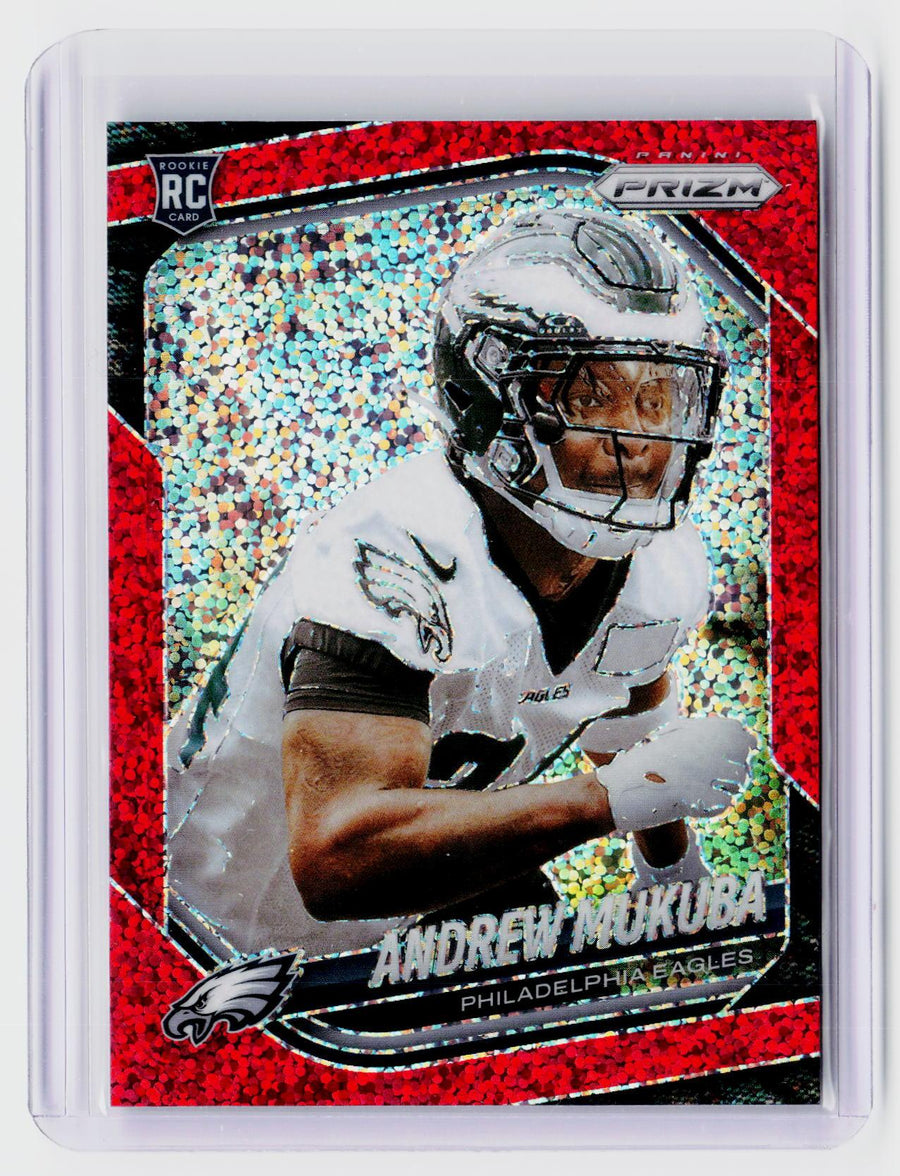 2025 Panini Prizm Football Andrew Mukuba RC #330 Philadelphia Eagles - front