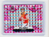 2024 Panini Mosaic NFL Debut Pink Mosaic Bo Nix Rookie Card #271 - front