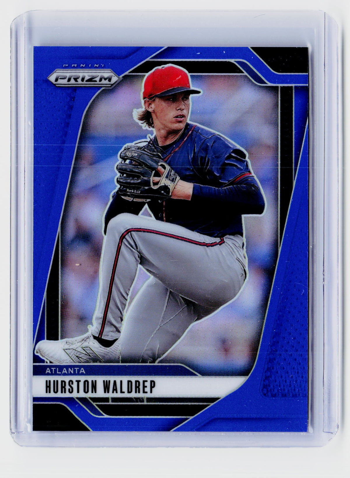 2025 Panini Prizm Baseball Hurston Waldrep #296 Blue Prizm /199 - front