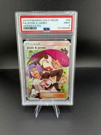 2019 Pokémon Sun & Moon Hidden Fates Jessie & James Full Art #68 PSA Mint 9 - front