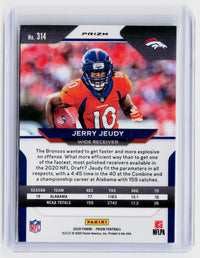 2020 Panini Prizm Football Jerry Jeudy Rookie Card #314 Denver Broncos - back
