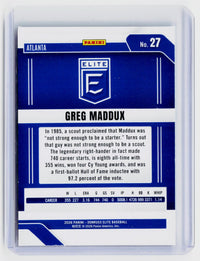 2026 Panini Donruss Elite Baseball Greg Maddux #27 Atlanta Braves - back