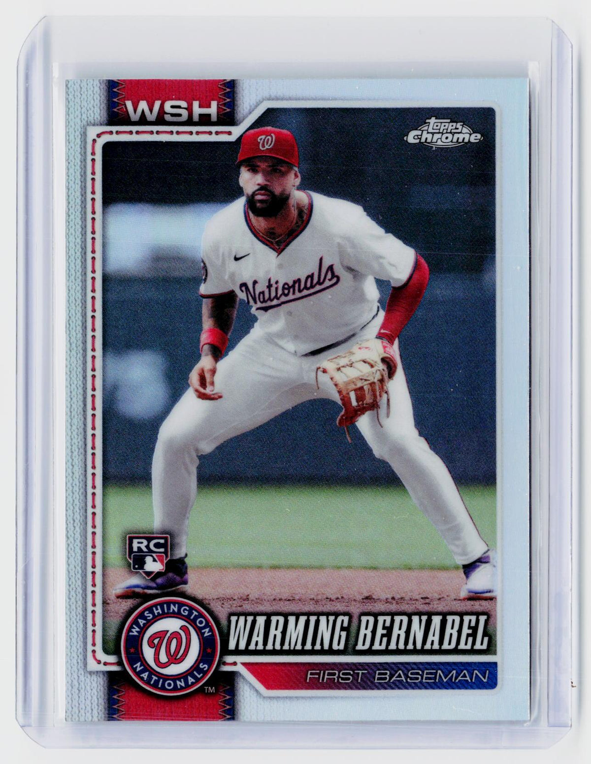 2026 Topps Chrome Refractor Warming Bernabel RC #247 Washington Nationals - front