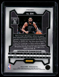 2023-24 Panini Prizm Basketball Spencer Dinwiddie Base #84 - back