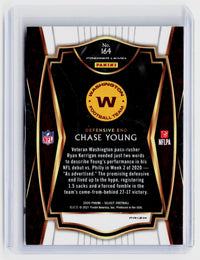 2020 Panini Select Football Chase Young Premier Level Rookie Card #164 Washington - back