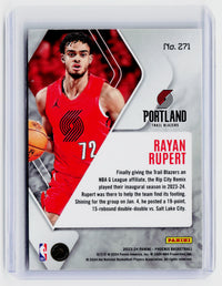 2023-24 Panini Phoenix Basketball Rayan Rupert RC #271 Portland Trail Blazers - back